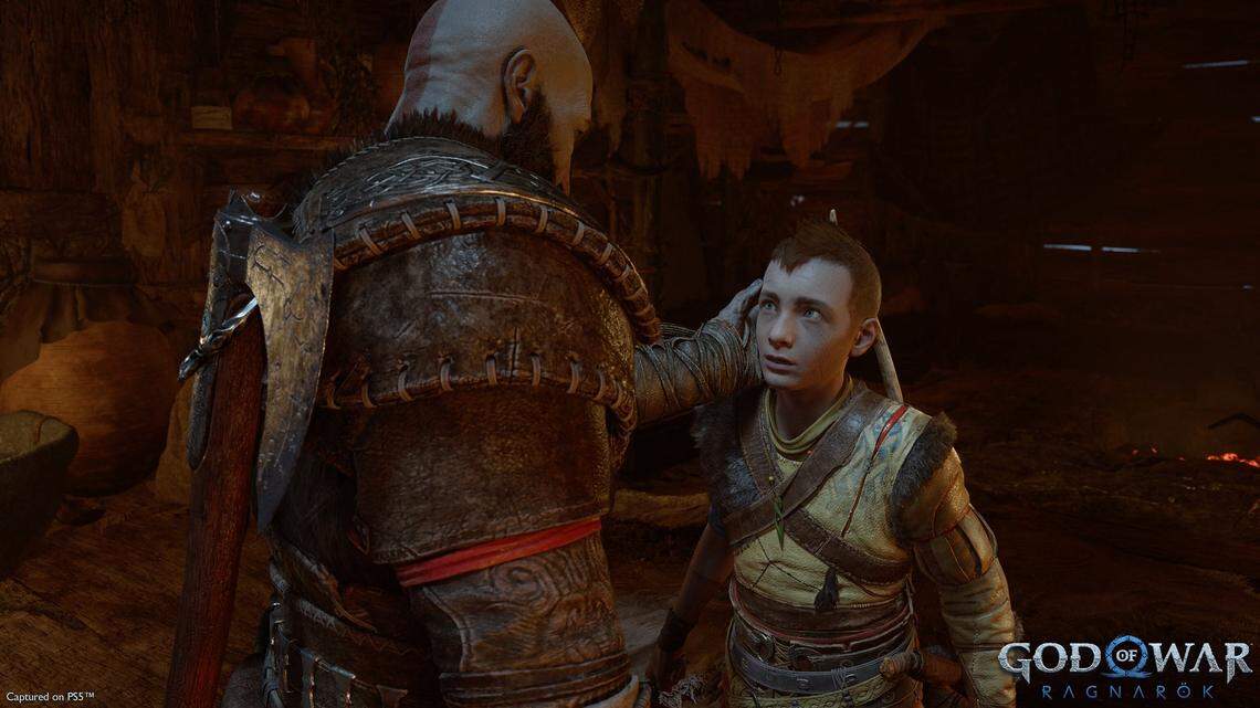 A scene from Playstation’s new game “God of War Ragnarok”