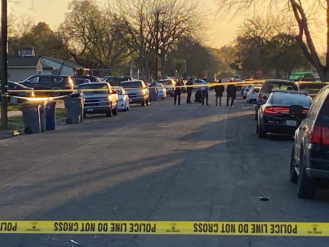 Police investigate the fatal shooting of a 20-year-old man on Holland Avenue east of Fresno Street in the neighborhood north of Ashlan Avenue.