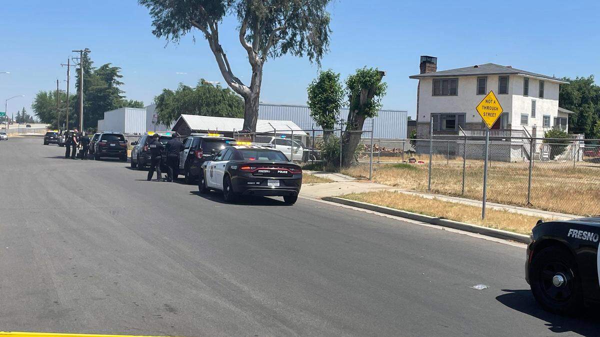 Fresno police said a deadly shooting took place Saturday morning in front of a two-story home near Highway 168 and Dakota Avenue.