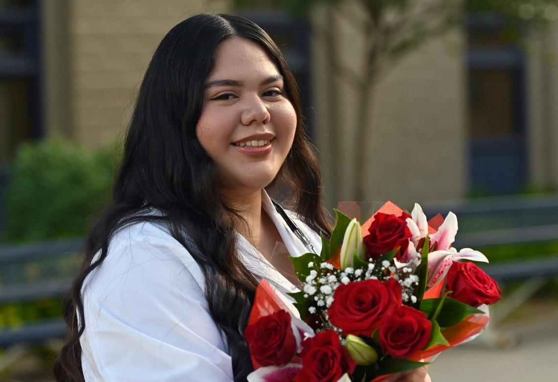 Mariela Lozano, 18, is a graduate of Sunnyside High’s Doctors Academy. Photographed Wednesday, May 15, 2024 in Fresno.