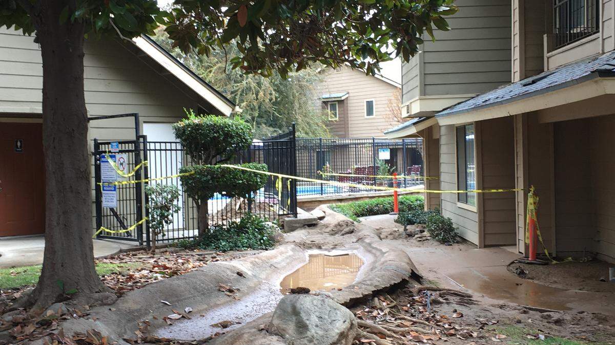 Water at The Springs apartment complex in northeast Fresno was shut off for much of the complex since Tuesday, Nov. 20, 2018, after a water main line break. About 90 people were affected, acording to one tenant.