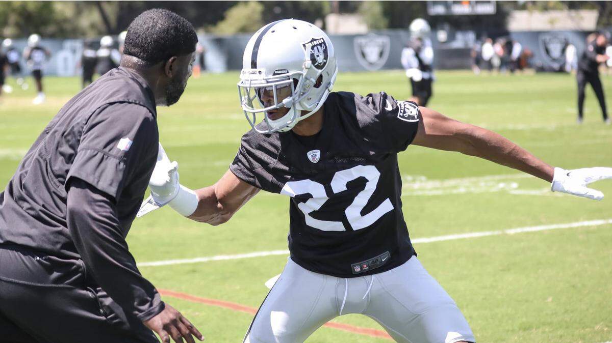 Cornerback Rashaan Melvin at Oakland Raiders mandatory minicamp in Alameda, CA in June.
