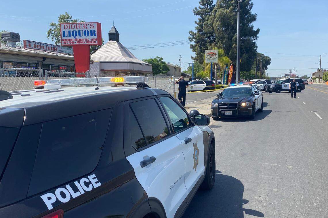 Police said a homeless man was shot at least once in a drive-by near Chestnut and Olive avenues on Thursday, March 7, 2022.