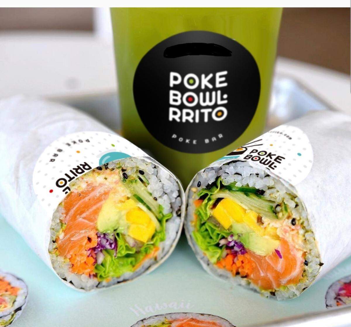 This sushi burrito will be on the menu at Poke Bowl-Rrito when it opens this summer in Sierra Vista Mall in Clovis.