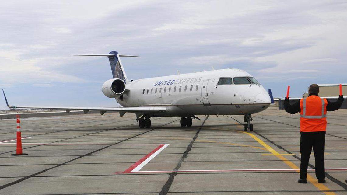 A United Express flight operated by SkyWest Airlines arrives at a regional airport in Nebraska in this AP file photo. Utah-based SkyWest has canceled hundreds of flights nationwide since Thursday because of what the company described as internal computer server problems.