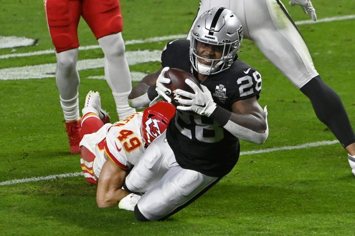 The Las Vegas Raiders host the Kansas City Chiefs on Saturday, Jan. 7 or Jan. 8, 2023.
