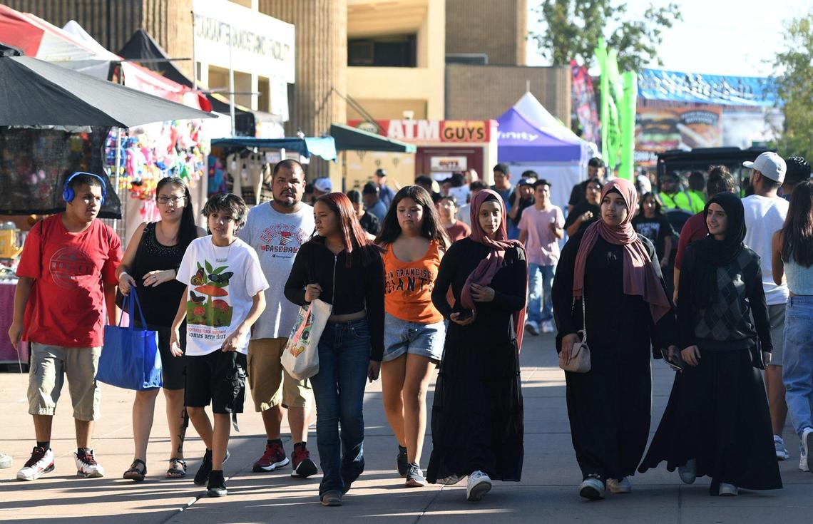 Thousands descended as the 2022 Big Fresno Fair held its opening day Wednesday, Oct. 5, 2022 in Fresno. The Big Fresno Fair returns for its annual run, October 5-16 with food, entertainment, exhibits and the Midway rides.