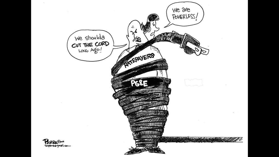 Every Pacific Gas & Electric ratepayer’s wish is to cut the cord: SW Parra opinion cartoon