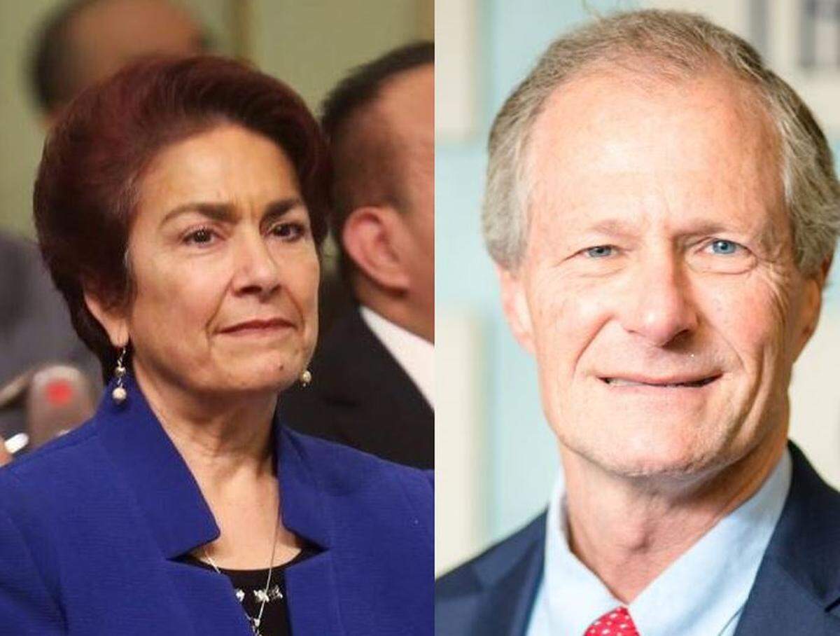 Democratic Assembly Member Anna Caballero and Republican Rob Poythress
