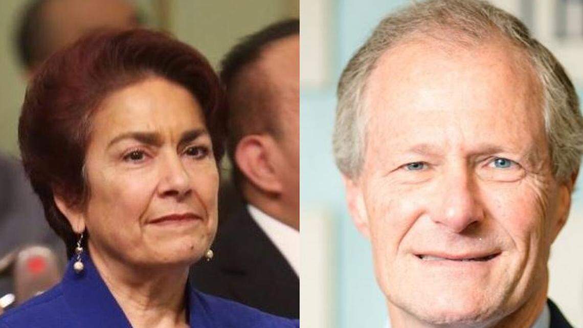 Democratic Assembly Member Anna Caballero and Republican Rob Poythress