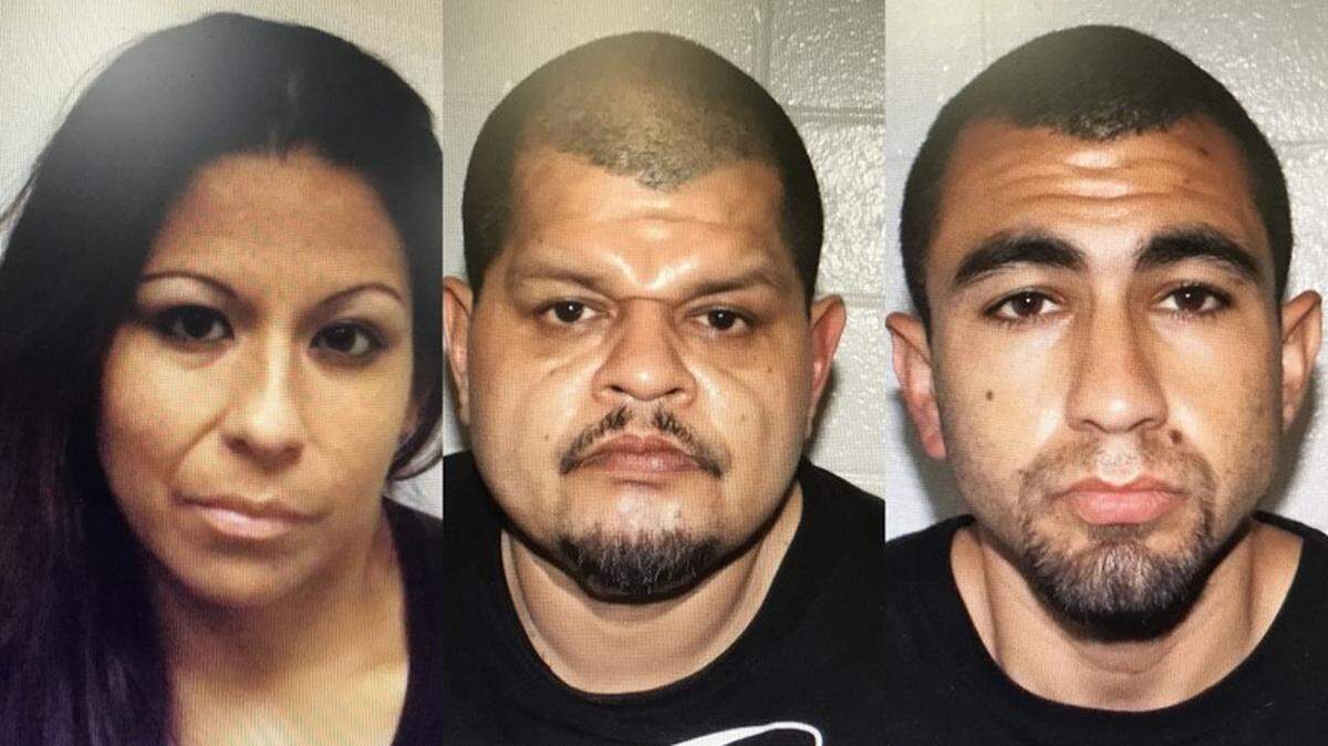 Police arrested Jennifer Leon, 52, Martin Berlinga,, 46,  and Matthew Maldonado, 28 on multiple charges after a traffic stop Sunday night in Visalia.