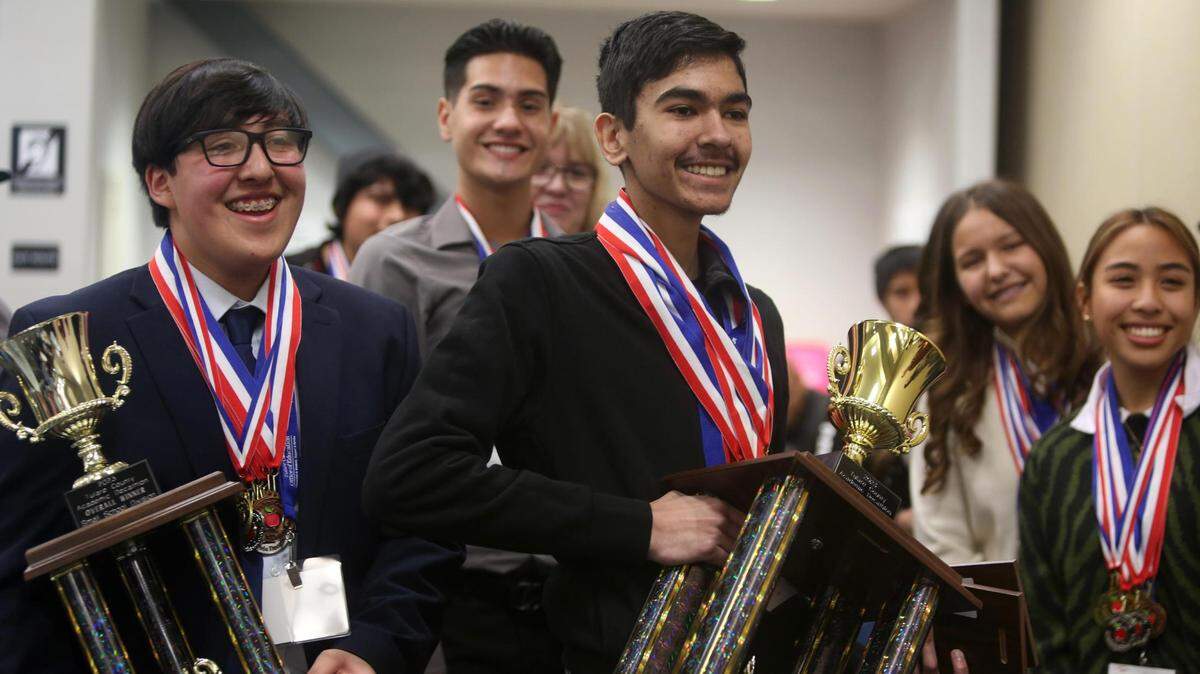 With a total score of 28,013.9, Harmony Magnet Academy took home the top small school trophy as well as the overall champion trophy winning the rights to represent Tulare County at the state championship in March. .