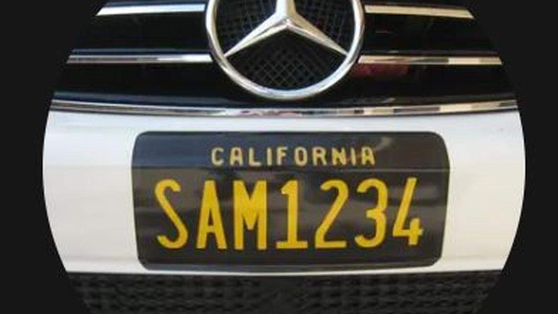 Some California drivers, who object to the clunky look of a front license plate, are opting for a DMV-approved sticker instead.