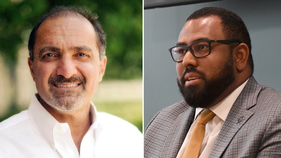 Developer Darius Assemi of Granville Homes, left, and Fresno City Councilmember Nelson Esparza.