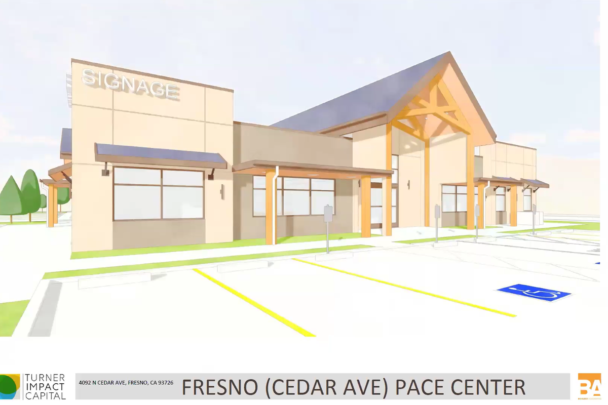 A rendering shows would the Welbehealth PACE program center for seniors would look like. A 20,000-square-foot center is planned for construction in Fresno’s Granite Park area.