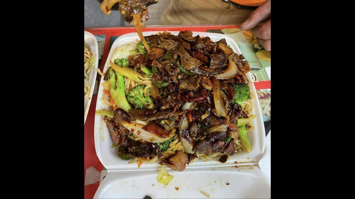 A combination plate at Mark’s Kitchen in Fresno