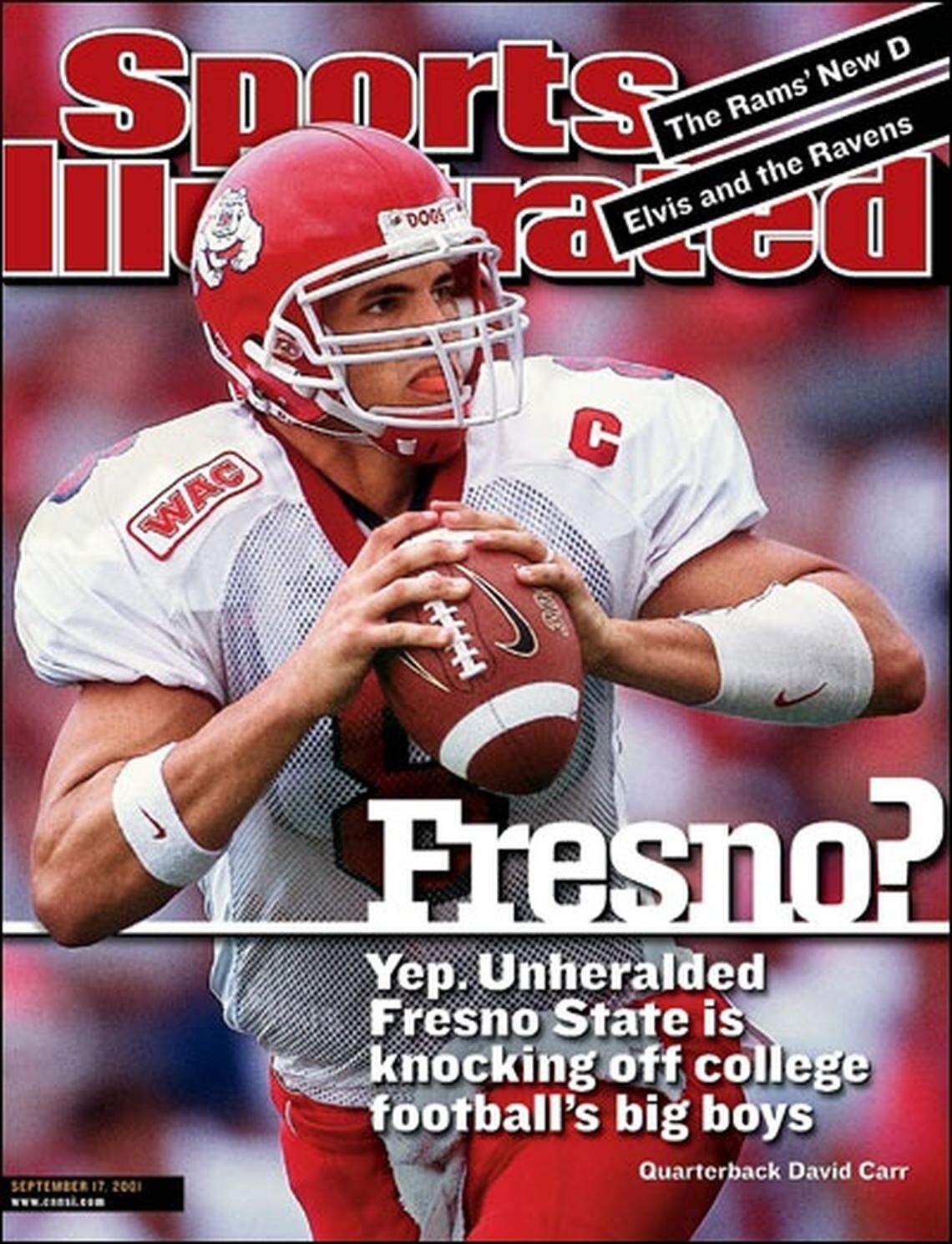 Fresno State’s David Carr was on the cover of Sports Illustrated the week of 9/11. “It takes your attention away from football really fast,” he said.