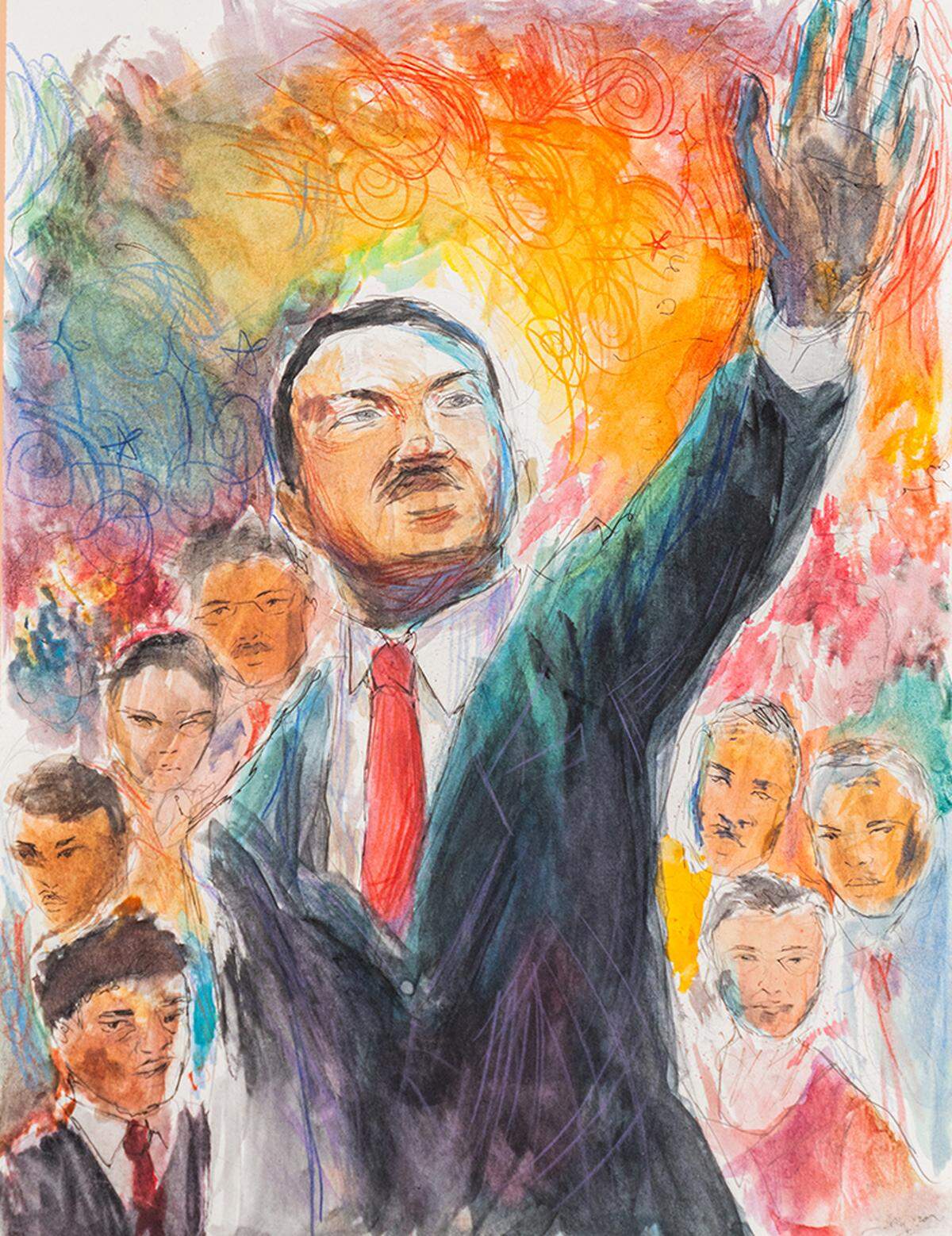 Lei-Alyssa Blancafor, a sixth-grade student at Mickey Cox Elementary in Clovis, submitted this winning entry in the elementary school division of the Martin Luther King Jr. Art Contest sponsored by the Office of the Fresno County Superintendent of Schools.
