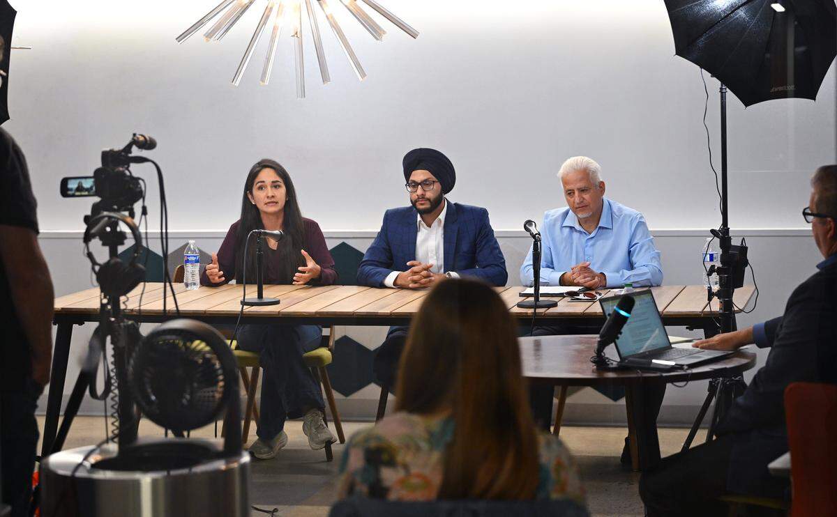Fresno City Council District 7 candidates answer questions during a Fresno City Council forum held by The Fresno Bee Friday, April 17, 2026 in downtown Fresno