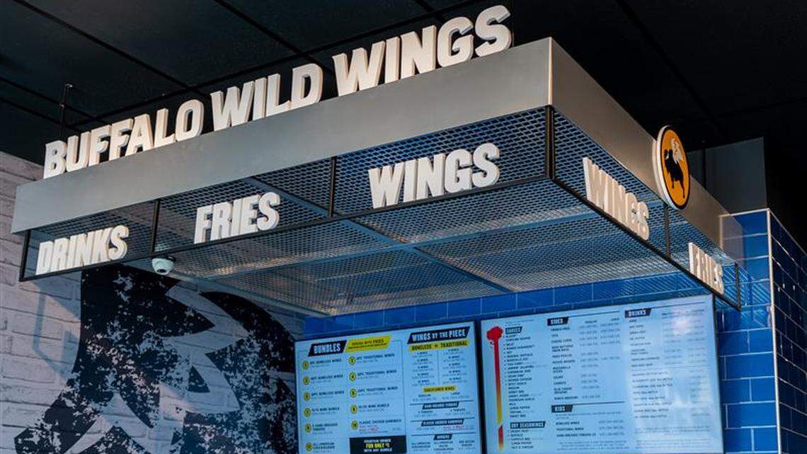 Buffalo Wild Wings GO is the company’s newest concept, pictured here in this handout photo. The smaller location focuses on takeout orders.