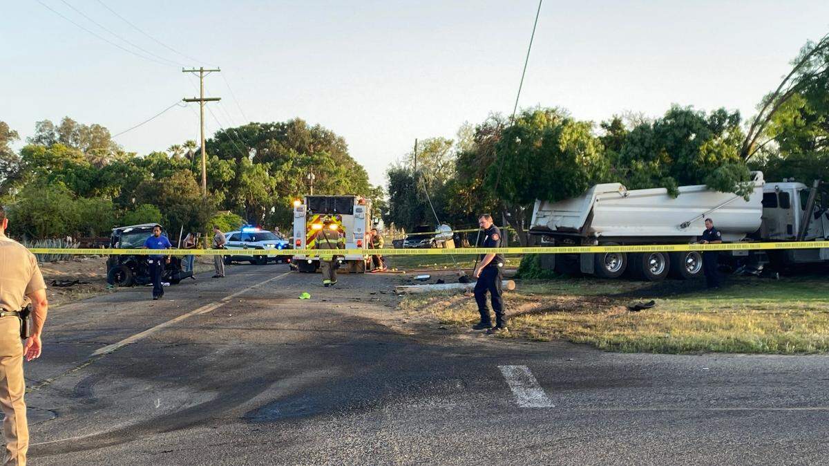 A 59-year-old dump truck driver was killed in a two-vehicle collision at Brawley and Church avenues in Fresno, California on Thursday, April 7, 2022. He was identified as Jeffrey Nazaroff of Kerman.