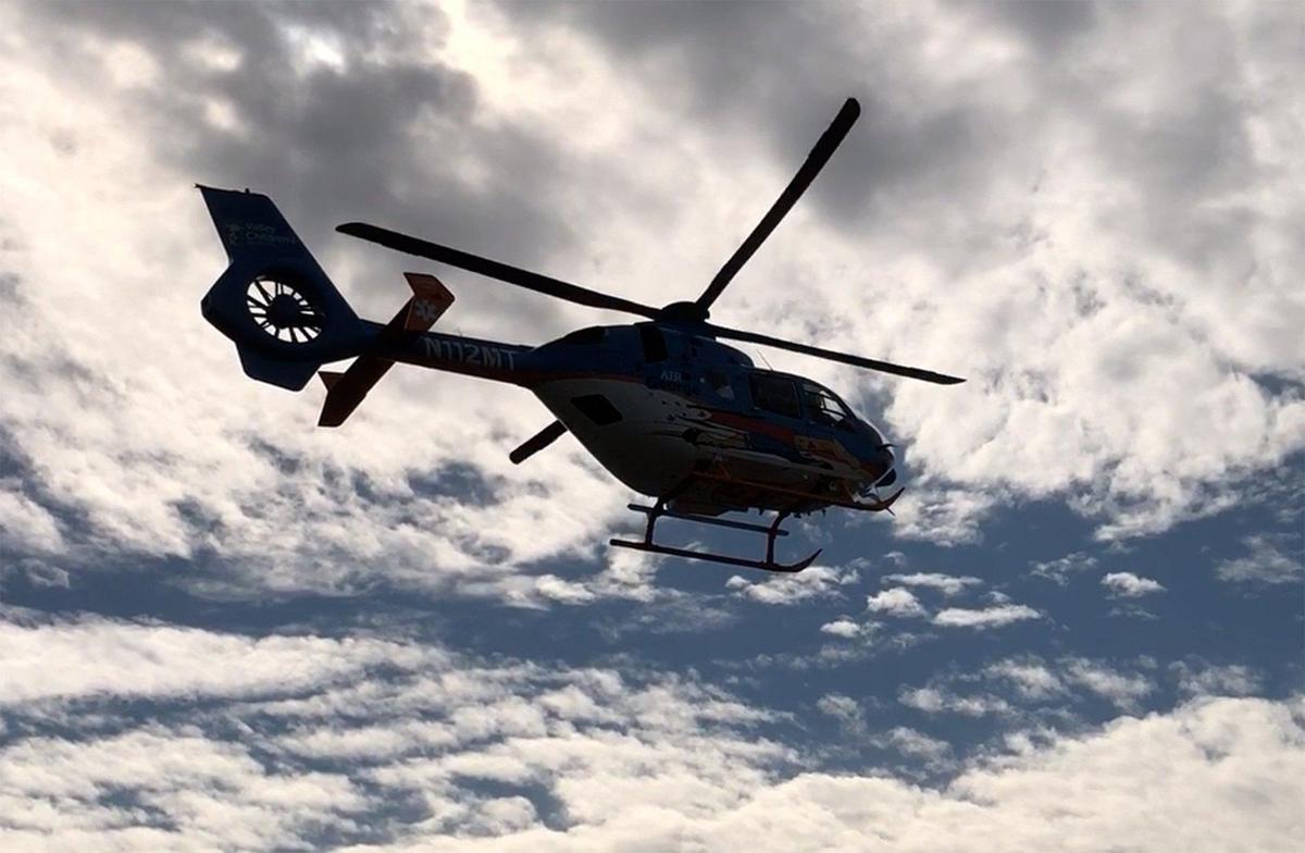 Valley Children Hospital’s Air George takes flight from its heliport, Friday Feb. 21, 2020
