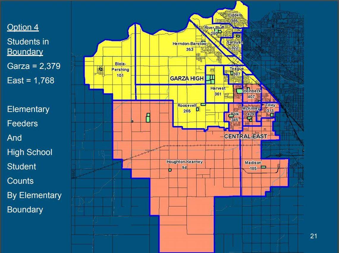 Central Unified trustees voted to approve the boundaries for its new Justin Garza High School at a meeting on Tuesday, Nov. 10, 2020.