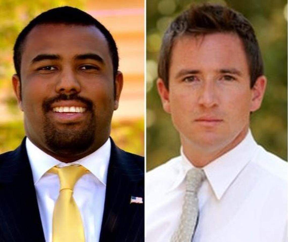 District 7 candidates Nelson Esparza and Brian Whelan are shown here.