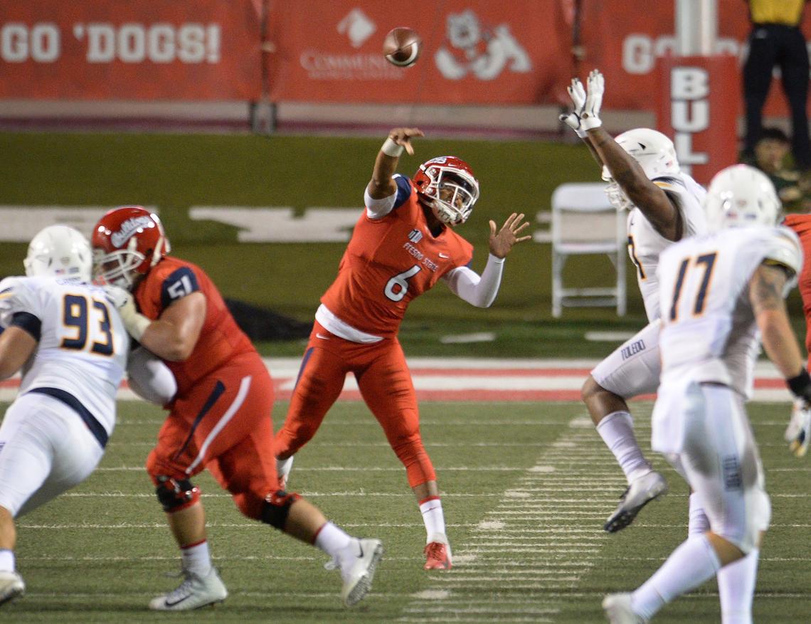 Fresno State quarterback Marcus McMaryion twice has been honored as the offensive player of the week in the Mountain West Conference and is off to a strong start in 2018. How strong? His completion percentage and efficiency rating over his first 150 passes are higher than Derek Carr’s first 150 passes in 2013.