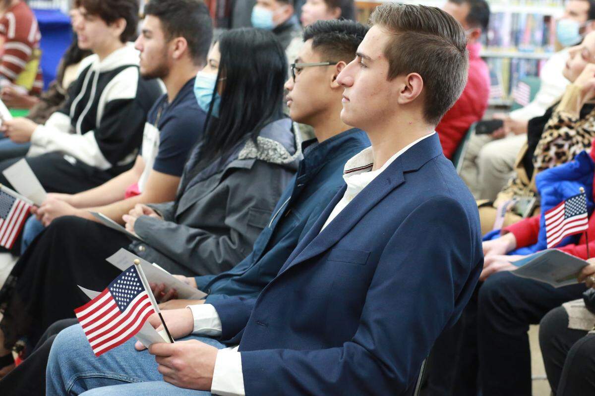 Among the newest citizens is 17-year-old Diego Rivera Mendez of Bakersfield, during the U.S. Citizenship and Immigration Services (USCIS) Special Children’s Ceremony Thursday afternoon at the Delano Branch Library.
