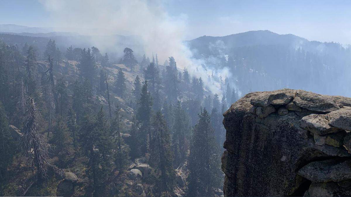 The Rabbit Fire fire near Hume Lake burned 1,211 acres by Saturday. It began Sept. 30 with a lightning strike.