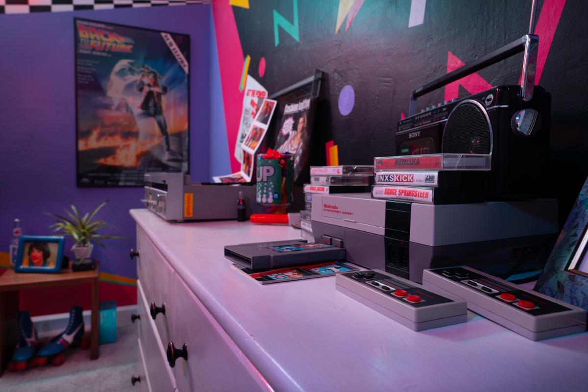 Retro 1980s pop culture memorabilia can be found in a bedroom at a “Stranger Things”-themed house in Clovis.