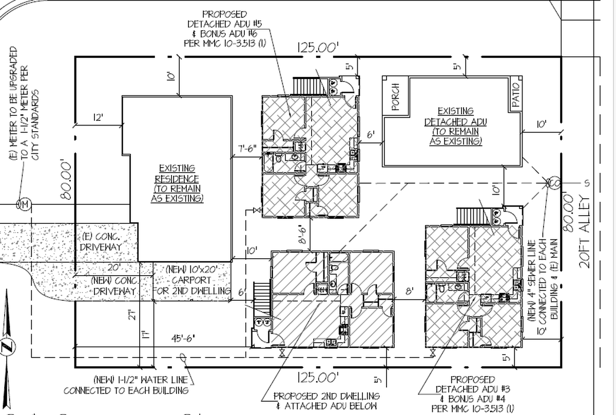 Madera-based Architect Ubaldo Garcia’s design for a project in the city of Madera will feature eight living units on a single-family lot, including two “bonus” accessory dwelling units and at least two that are considered affordable.