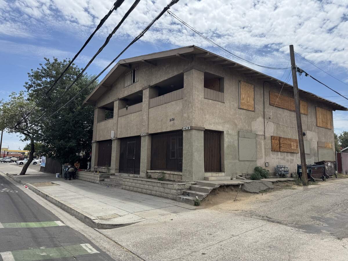 A blighted property owned by one of JD Homes Rentals’ related business entities on Belmont Avenue in Fresno is seen Monday, July 13, 2026.