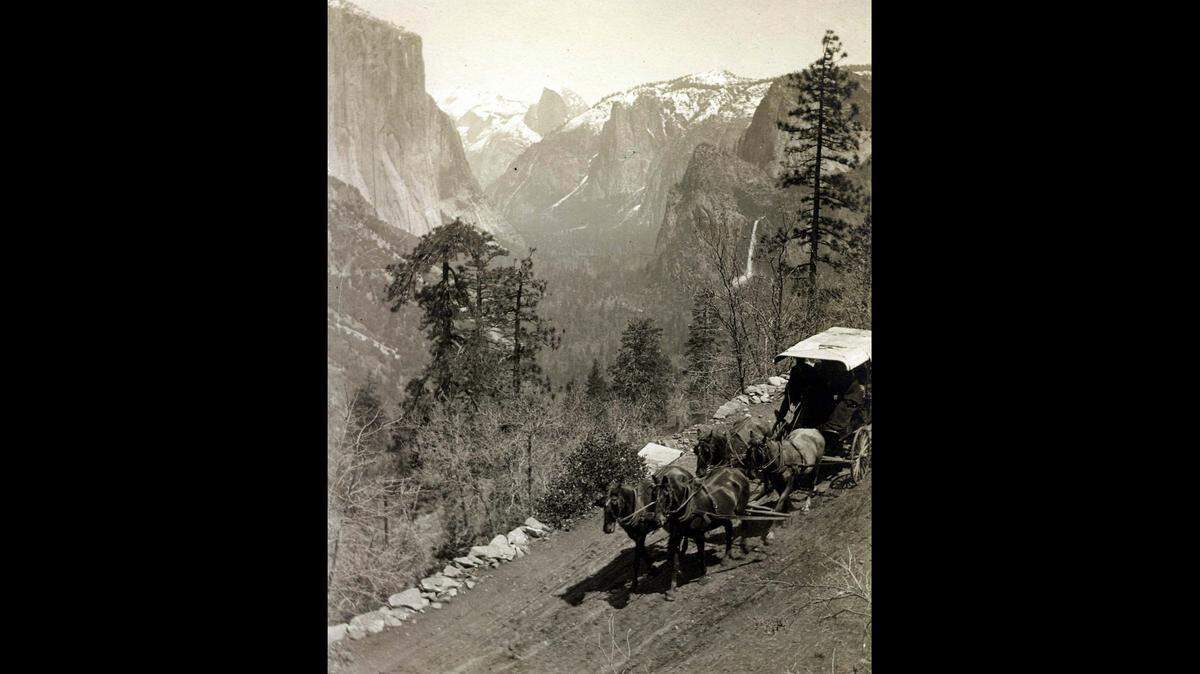 Wawona Road built by Henry Washburn was in use from 1875 to 1915.