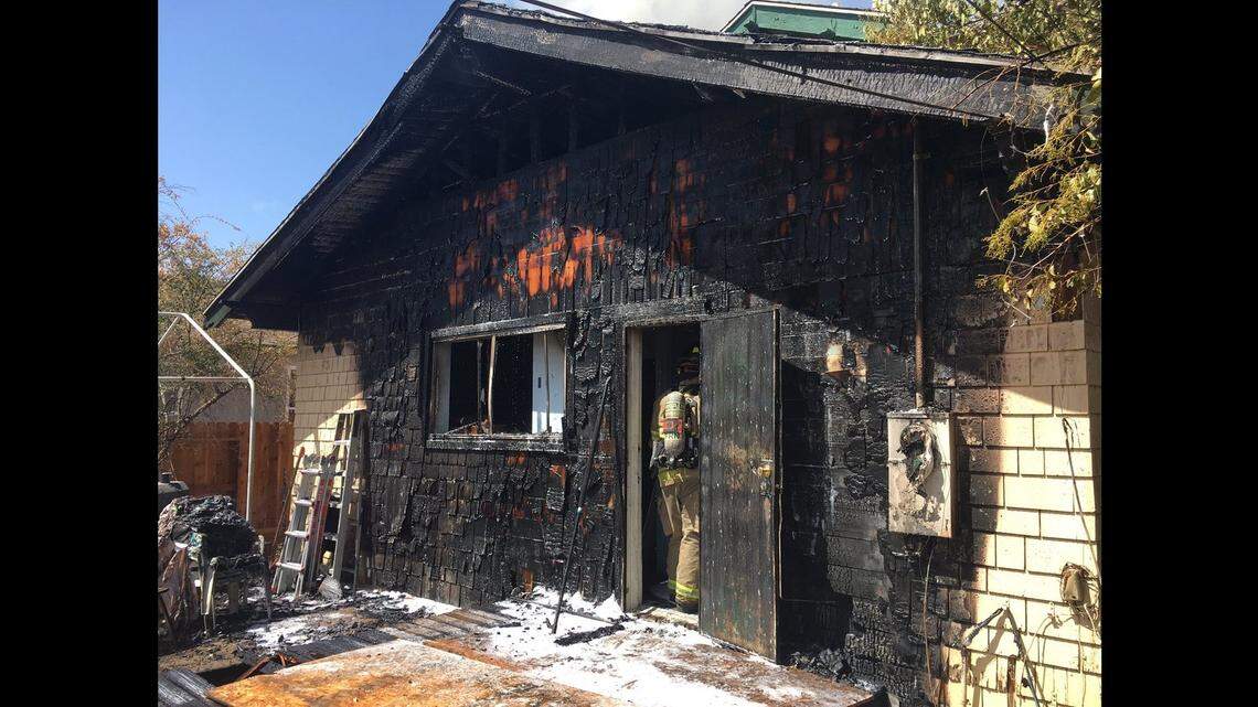 A house fire in southeast Fresno started outside the home but spread to the attic, the Fresno Fire Department said.