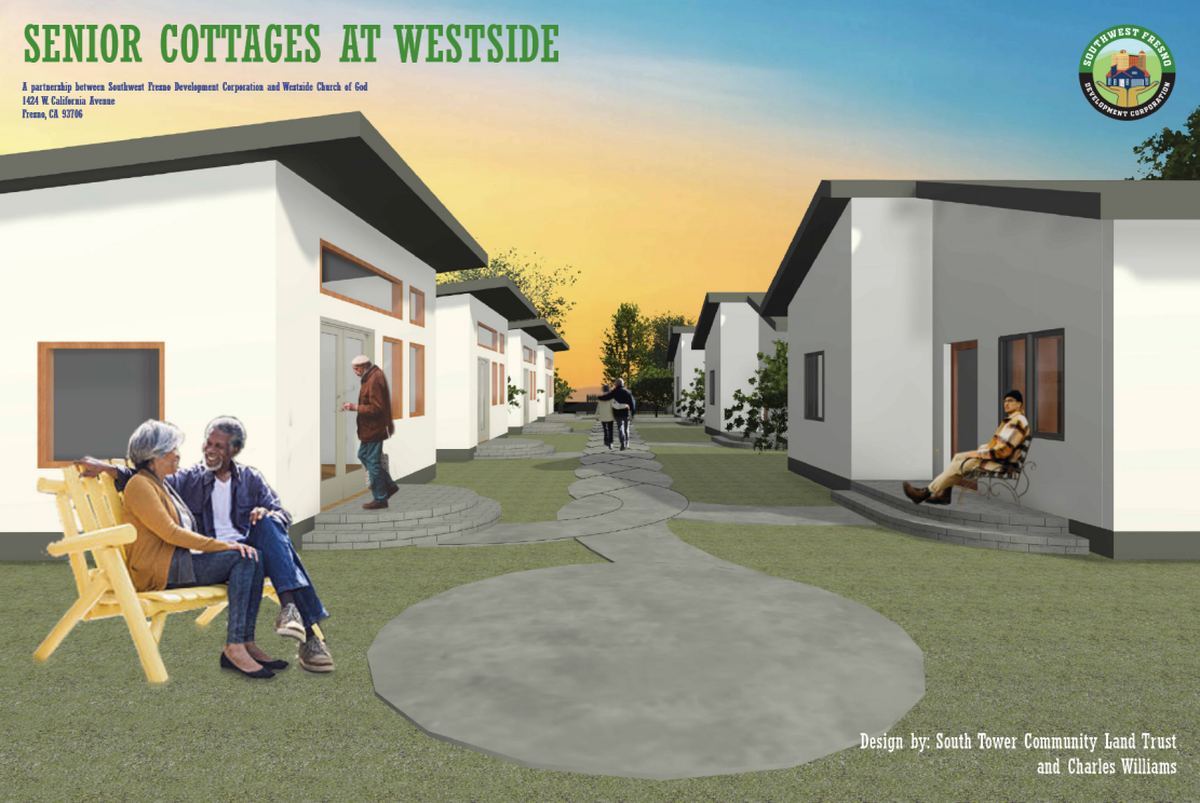Designs for the senior cottages at the Westside Church of God in Fresno.