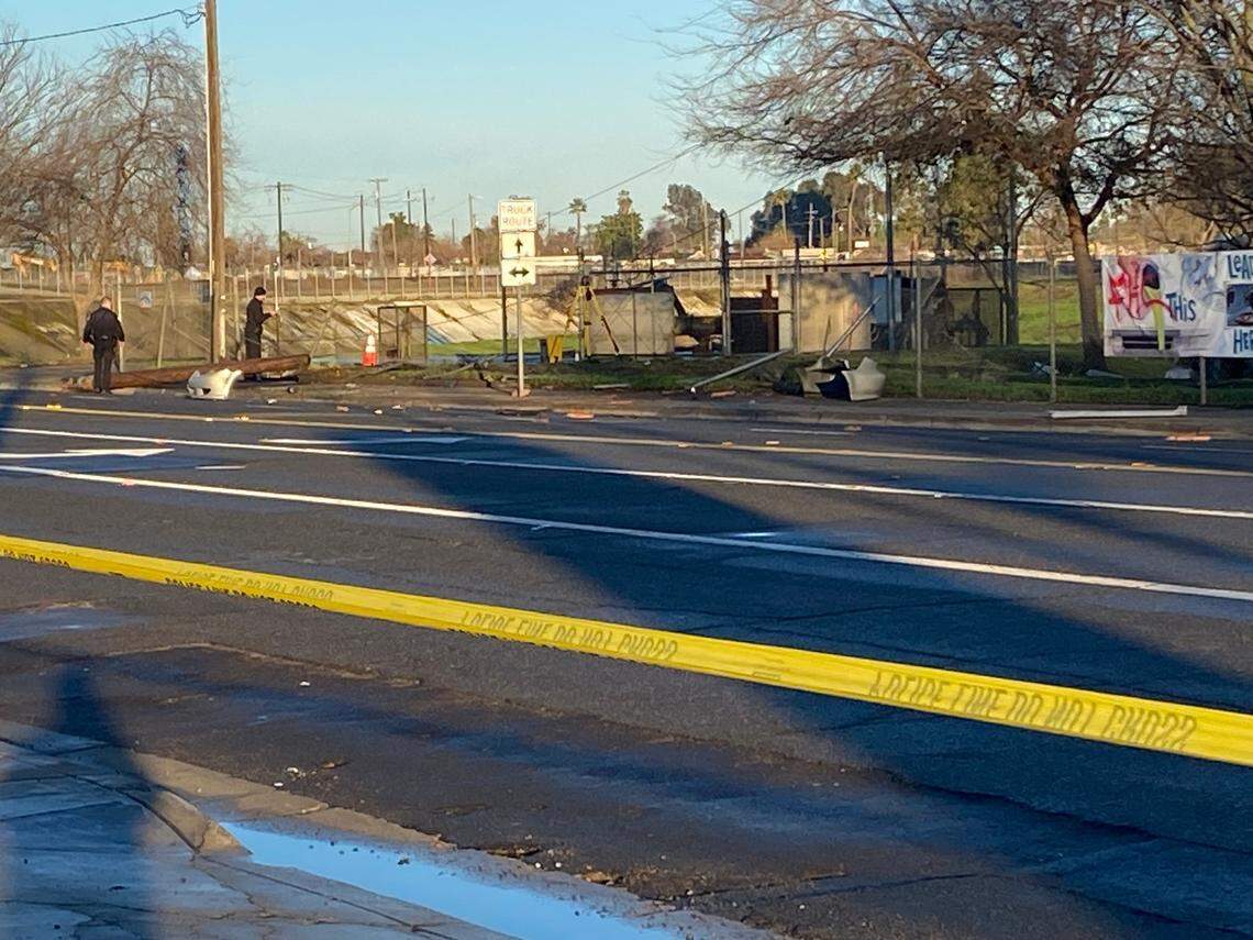 One juvenile was killed and three others had serious injuries in a single-vehicle crash in Fresno, California on Sunday, Feb. 18, 2024.