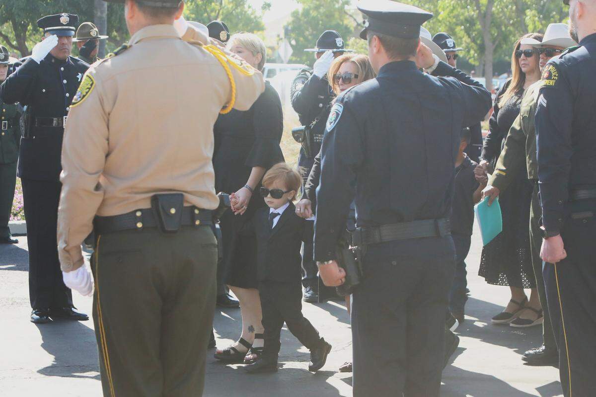Family, law enforcement and community gathered Tuesday, April 28, 2026, in Visalia to remember Tulare County deputy Randy Hoppert’s service and sacrifice after the fatal April ambush in north Porterville.