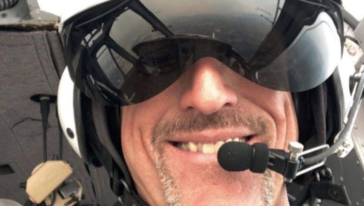 A photo of helicopter pilot Mike Fournier, shared on a GoFundMe donation page made by LeAnne Fournier to help his family after he was killed fighting the Hills Fire on Aug. 19, 2020.