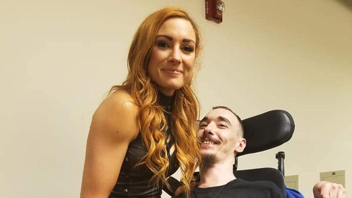 Morgan Boyle of Merced meets with WWE superstar Becky Lynch at a WWE Live Event at the Save Mart Center on Sunday, June 9, 2019.