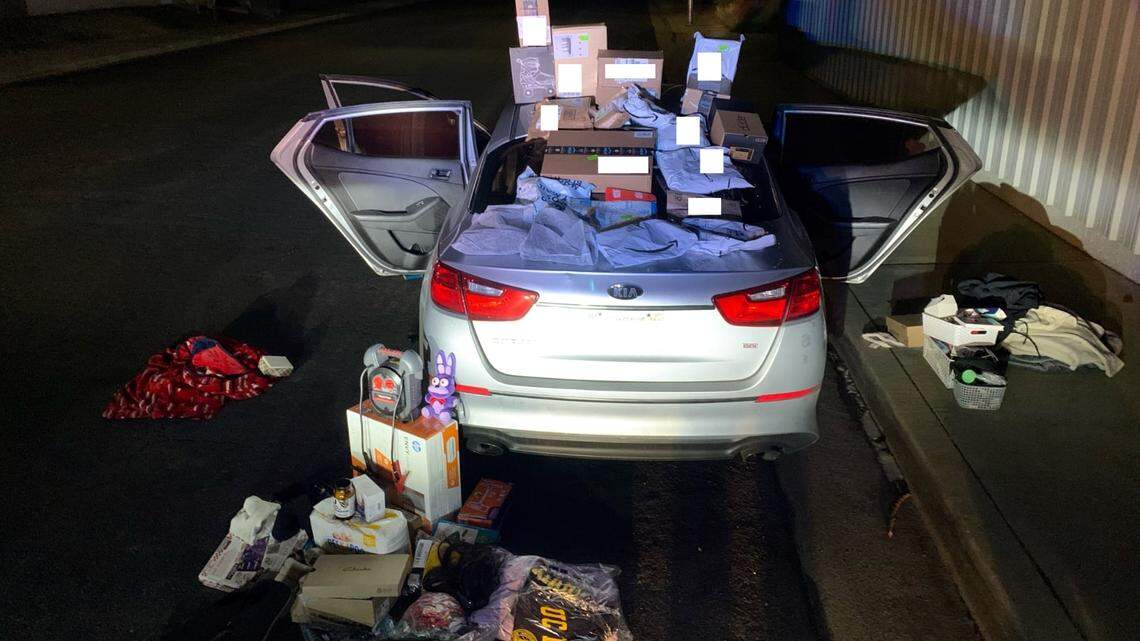 Clovis police say they arrested a man Wednesday, Dec. 14, 2022, they described as a “porch pirate,” who had several opened and unopened packages in his car they say he stole.