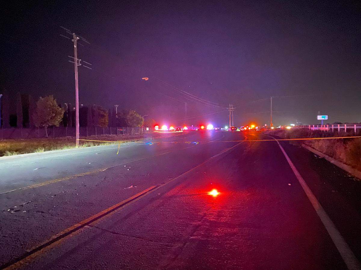 Two men were killed in a single-vehicle collision in Fresno, California on Saturday, April 23, 2022.