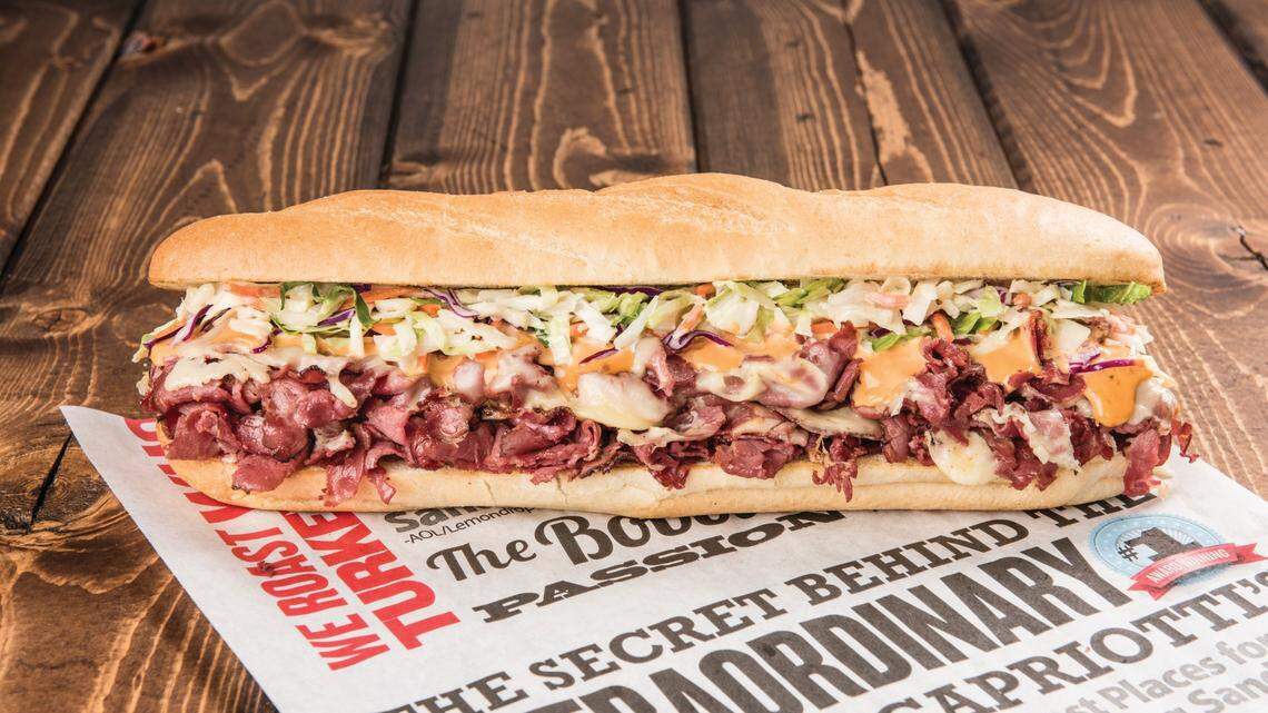 The Capastrami sandwich at Capriotti’s Sandwich Shop features hot pastrami, Swiss cheese, Russian dressing and coleslaw. The restaurant is planning more locations in the Fresno area.