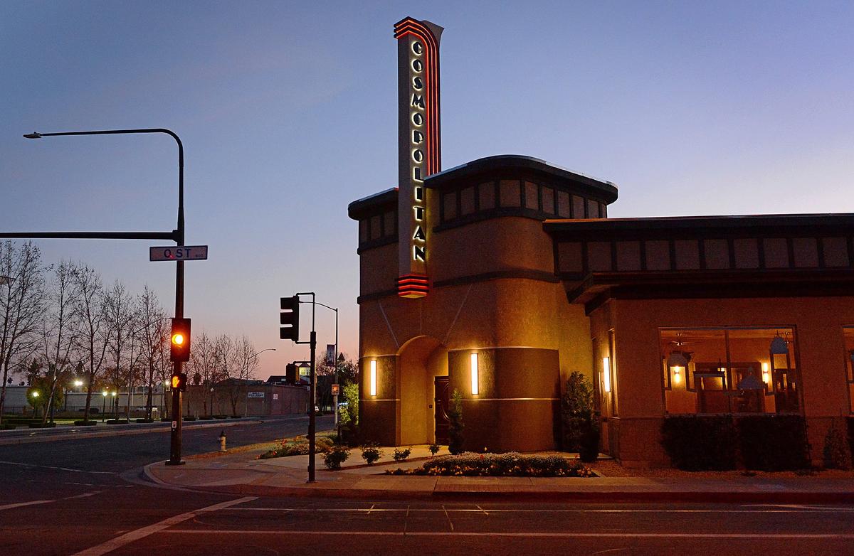 The Cosmopolitan restaurant shown at its current location on Cesar Chavez Boulevard and O streets in downtown Fresno in 2018.