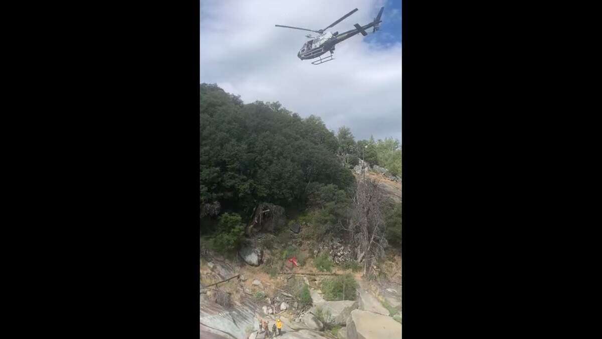 An injured teen was rescued on Sunday, June 12, 2022, at Angel Falls, near Bass Lake.