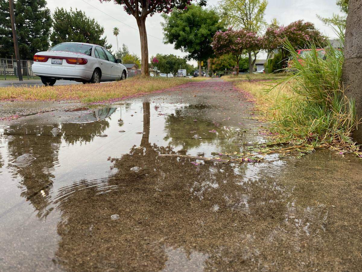 Fresno saw less than a tenth of an inch of rain during the night Thursday and into Friday, Aug. 5, 2022, morning, according to the National Weather Service in Hanford.