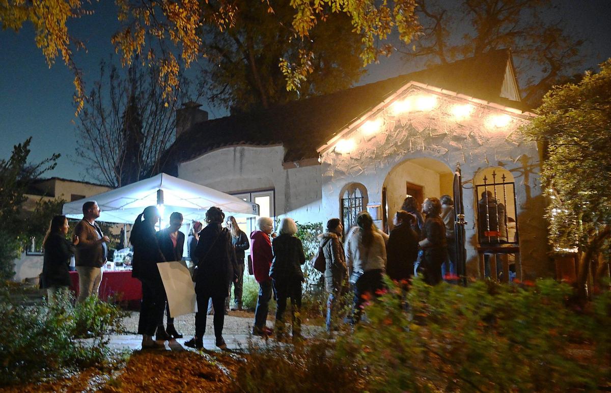Ticket holders wait in line to view a home during the 2024 Fresno High Neighborhood Holiday Home Tour Monday evening, Dec. 2, 2024 in Fresno. The home tour featured four private homes and a stop at the Tower Theatre. The tour opened with a pre-tour gathering at Moto Delicatessen & Bodega at 4 p.m. The Tower Theatre, which celebrates its 85th year, opened Dec. 14, 1939.