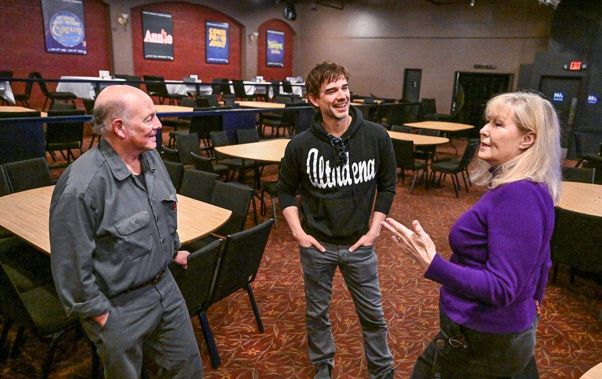 Fresno native Christopher Gorham, who stars in the new CBS drama “Sheriff Country,” talks with Dan and Laurie Pessano of the Good Company Players about his early days of acting with the Junior Company Players at Roger Rocka's Dinner Theater in Fresno on Thursday, Feb. 26, 2026.