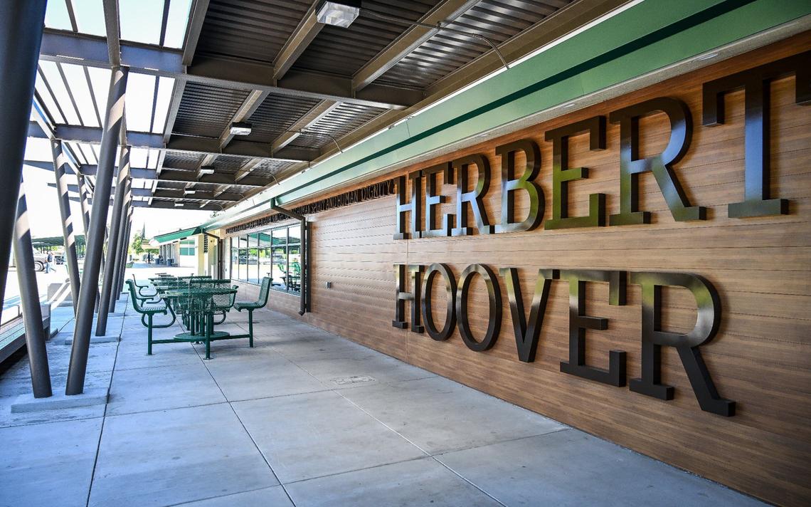 The newly renovated Hoover High School library now includes a campus culture room, student store, career center, counseling center, and social services support center, all under one roof.